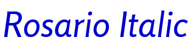 Rosario Italic шрифт
